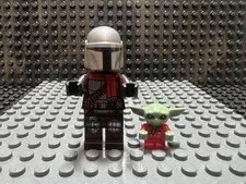 lego star wars christmas Grogu And Mando Minifigures Lot. 