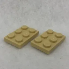LEGO 3021 Tan Plate 2 x 3 (x2)