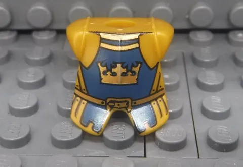 Lego Breastplate  Armor Minifigure King Gold Crown Part 2587pb21 Castle cas323