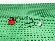 1991 LEGO Red String Reel Holder 2 x  2 Black Drum Thin Cord 43cm 4021 #2584c02