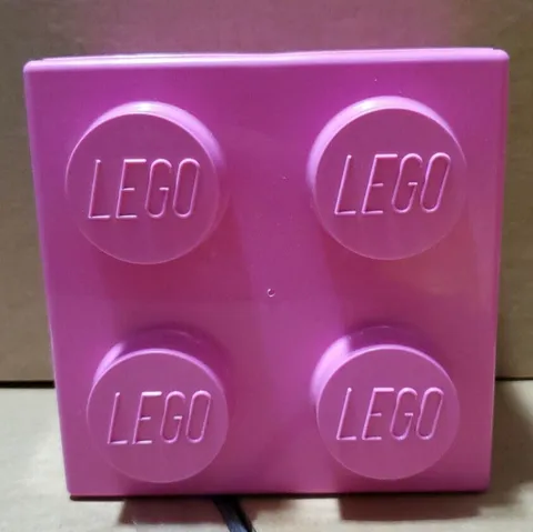 Square Pink Lego Storage Box  (5x5x3.5) - Free Shipping