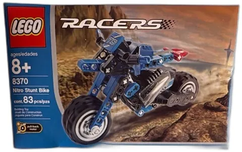 LEGO Racers 8370 Nitro Stunt Bike 83 Pieces 2003 Pullback Motor New Sealed