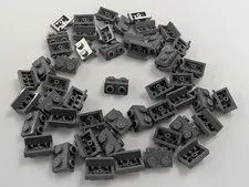 Lego x50 New Dark Bluish Gray Bracket 1 x 2 - 1 x 2 # 99781 MOC Bulk Parts