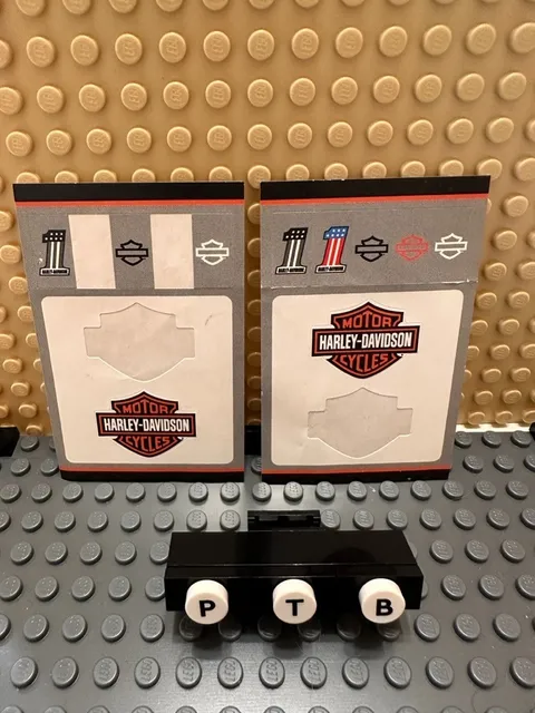 Genuine New LEGO Sticker Sheet Harley Davidson in store build stickers only