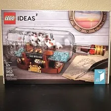 LEGO Ideas: Ship in a Bottle (21313) Complete Set 962 pcs New in Box Sealed