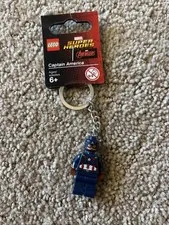 Lego Marvel Super Heroes Captain America Keychain 853593  Avengers Rare