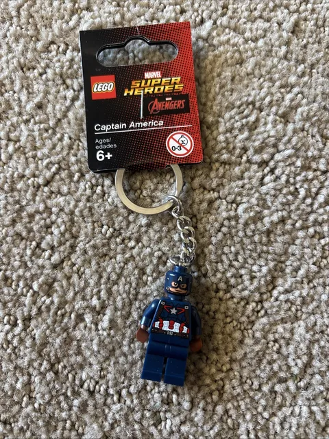 Lego Marvel Super Heroes Captain America Keychain 853593  Avengers Rare