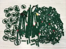 LEGO DARK GREEN LOT 194 PCS TECHNIC FLOWER STEMS CONNECTORS VARIETY