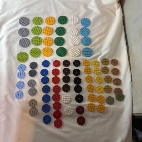 Lego Round Plate Lot Of 80 11213 & 60414 Multicolored