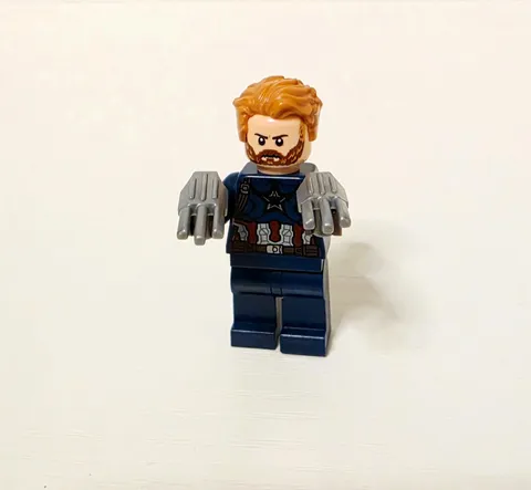 LEGO Marvel Super Heroes Captain America Minifigure w/Beard 76101 sh0495