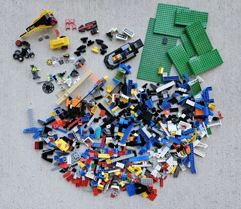 Vintage Lego Mixed Sets, Parts & Pieces Lot e.g. 5542, 890, 7171 +, Not Complete