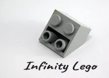 12 LEGO Light Bluish Grey Slope Brick 2 x 2 Inverted (3660) - (12 Pieces)