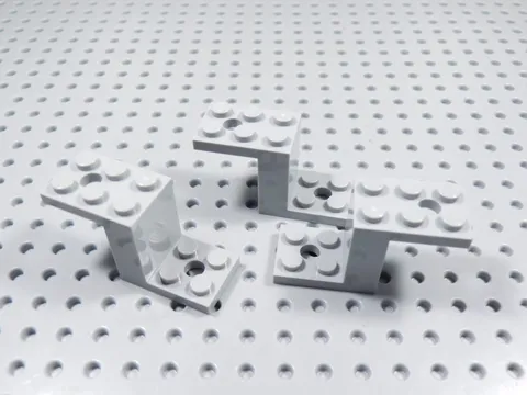 LEGO Lot of 3 Light Bluish Gray 5x2x2-1/3 Brackets BC