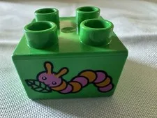 Lego Duplo Caterpillar Garden Worm W/ Leaf Block