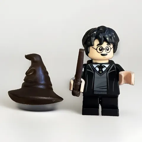 LEGO Harry Potter Minifig Minifigure 76460 Harry with Sorting Hat & Wand New