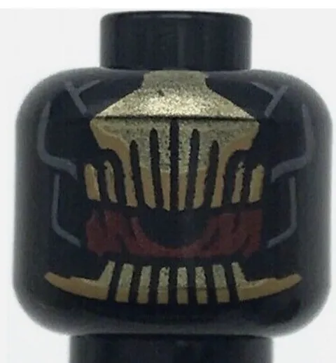 ⭐️LEGO Black Head Red Eye Metallic Gold Comb Alien Monster Mini Figure