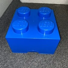 Lego 4003, STORAGE BRICK with 4 Knobs, Blue, NO Box, Good Condition