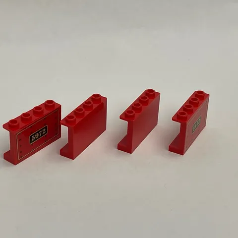 Lego 14718 Red Replacement Parts Pieces Lot of 4
