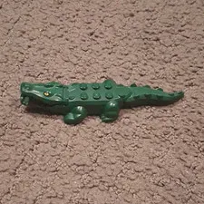 LEGO Crocodile Animal Figure, Green Plastic, Animals Interest, 1 Piece