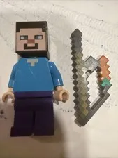 LEGO Minecraft STEVE w/ 2 In 1 Hatchet Sword Minifigure A29-27