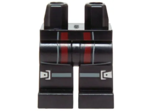 LEGO® Part 970c00pb0395 - Hips and Legs with Dark Red Panels Hawkeye