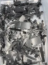1 lb. Bulk Mixed Black Legos - standard blocks and unique pieces (Lot B)
