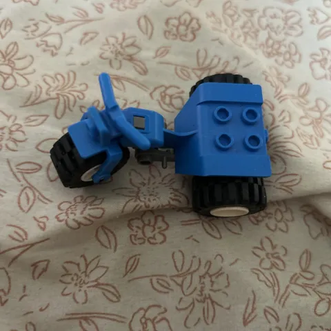 LEGO Minifigure ATV Blue 3 Wheeler Bike White Wheels Motorcycle