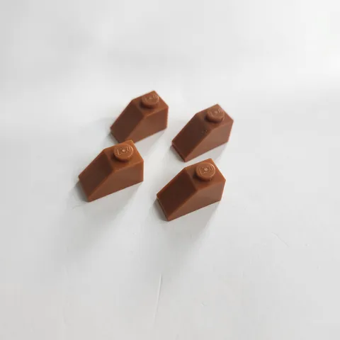 LEGO Parts 3040 (4pcs) Slope 45 2x1 Dark Orange
