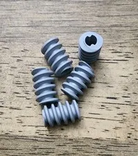 LEGO Light Bluish Gray Technic Gear Worm Screw, Long, Axle Opening. QTY 5. 32905