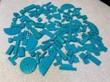 147 MEDIUM AZURE BLUE LEGO Specialty Pieces Bricks Plates Slopes Studs Parts