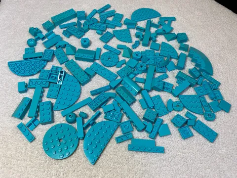 147 MEDIUM AZURE BLUE LEGO Specialty Pieces Bricks Plates Slopes Studs Parts