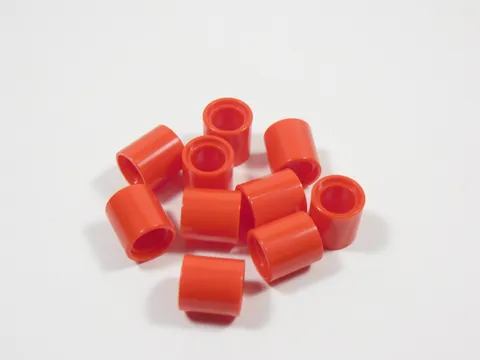 LEGO Lot of 10 Red Technic Round Half Pins S6