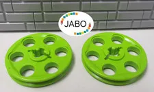 (E15 / 4 / 8) LEGO Technic 2 x 4185 Pulley / Idler Pulley Lime