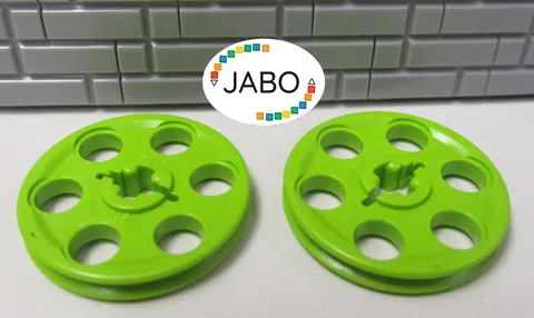 (E15 / 4 / 8) LEGO Technic 2 x 4185 Pulley / Idler Pulley Lime