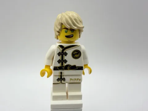 LEGO NINJAGO Part njo0429 - Lloyd, White Wu-Cru Training Gi, Tousled Hair - 1pc
