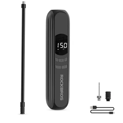 Rockbros Electric Bike Pump 150 Psi Tire Inflator Portable Air Compressor