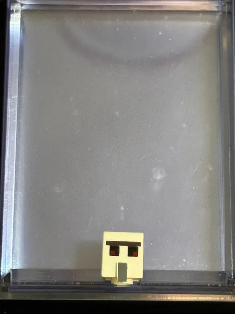 LEGO White Minifig Head Special, Cube with Nose and Minecraft Iron Golem Print