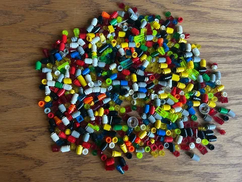 Lego Small Pieces Lot. 1x1, Slopes, Cones, Flat Round Dots & Squares, Misc.
