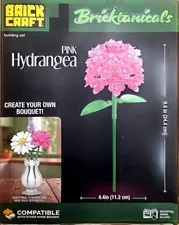 *FREE SHIP* 9" PINK HYDRANGEA BrickCraft Bricktanicals Botanical Brick Block Set