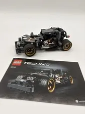 LEGO Technic 42046 Getaway Racer Hot Rod Car Pull Back Complete w Manual No Box