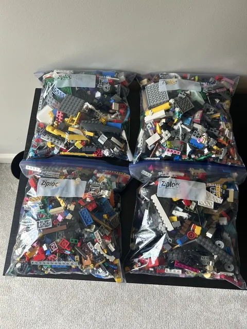 LEGO Bulk Lot Mixed Bricks Pieces Parts Multicolor Plastic in Bag
