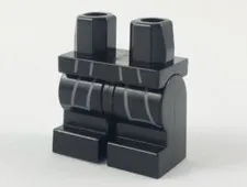LEGO® Part 970cm00pb001 - Hips and Medium Legs with Dark Bluish Gray Robe
