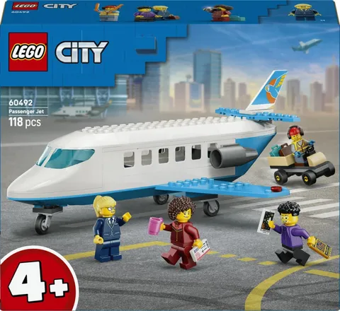 LEGO City Passenger Jet 60492 Building Toy Set 4 Minifigures New Gift