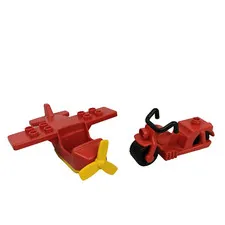 Lego Duplo Motorcycle and Airplane Building Brick Replacement Parts Vintage