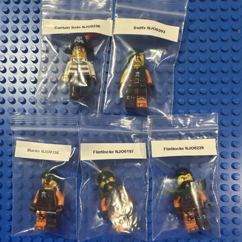 LEGO Pirates Minifigure Lot Captain Soto Bucko Flintlocke Spiffy Polybag (5pcs)