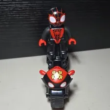 LEGO DUPLO Spider Man Miles Morales with Motorcycle Marvel Superhero Minifigure