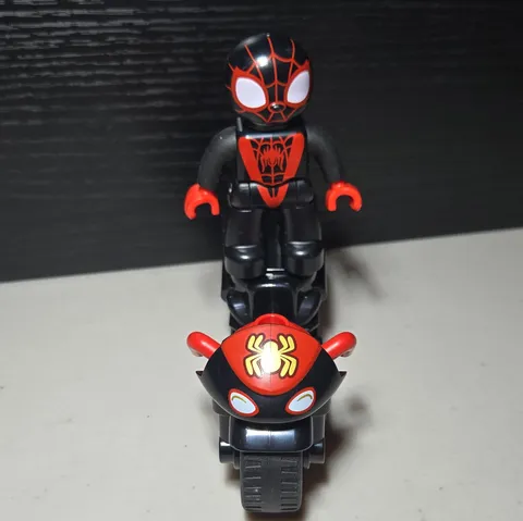 LEGO DUPLO Spider Man Miles Morales with Motorcycle Marvel Superhero Minifigure