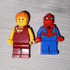LEGO Spider-Man Minifigure Lot of 2 Plastic Figures Spider-Man Set Minifigure