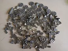 LEGO BULK LOT OF 276 METALLIC/ FLAT SILVER  SPECIALTY PIECES