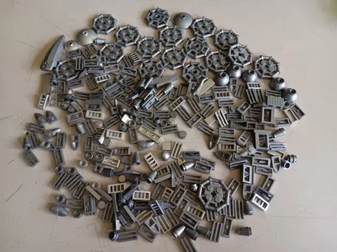LEGO BULK LOT OF 276 METALLIC/ FLAT SILVER  SPECIALTY PIECES